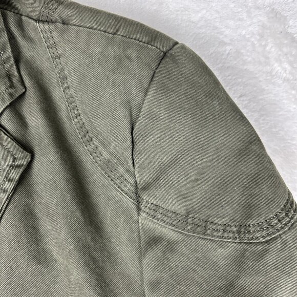 Vintage JeepRich Button Front Mens Olive Green Jacket Size XL Canvas Coat - Picture 6 of 10